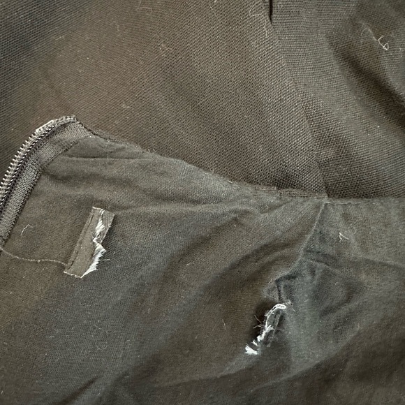 Zimmerman Mae Cut Out Linen Puff Sleeve Mini Dress Black Scalloped NWOT SZ 6 - Picture 10 of 12